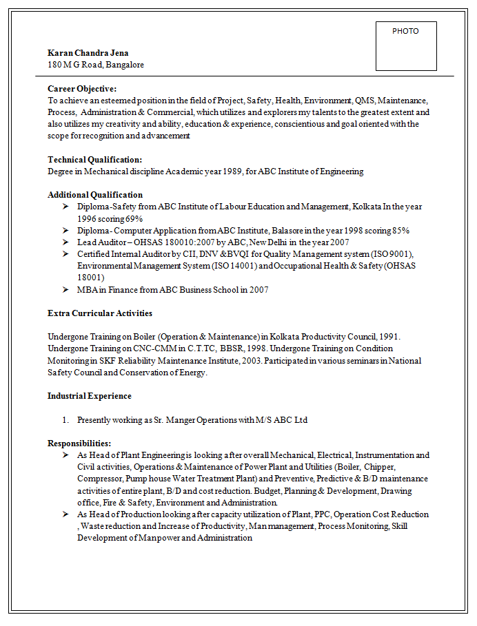Result oriented resume templates